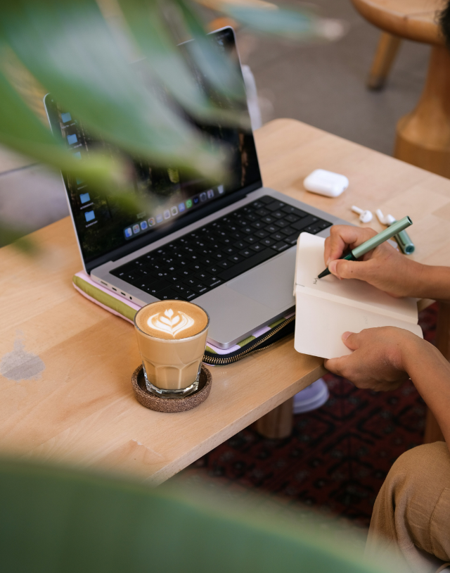 stock photos working on laptop